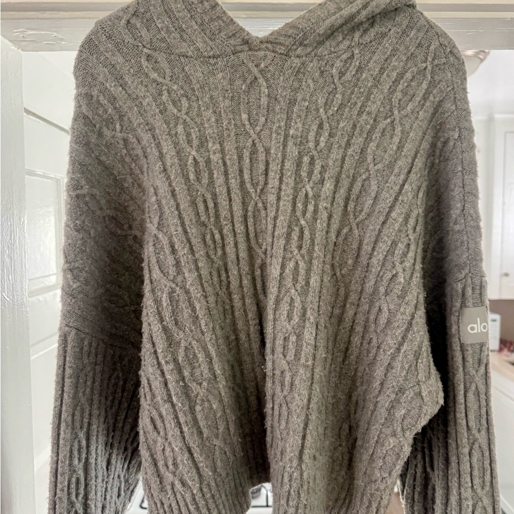 ALO Yoga Gray “Bliss” Hoodie Sweater